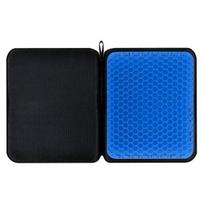 TPE Gel Portable Seat Cushion Outdoor Camping Relief Breathable Washable Sedentary Pain Garden Bench Travel black