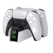 For PS5 Controller Charger DualSense Charging Station Dual Charging Dock Charger Stand for PlayStation5 Wireless Game Controller Only Dock balta