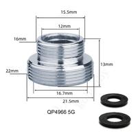 10Pcs 1/2 x M16 M18 M20 M22 M24 M28 Connector Silver Faucet Joints Water Purifier Accessory Kitchen Water Tap Adapter 2 washers (as the picture,10 Pcs) gray