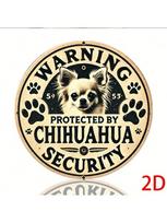 Vintage Metal Wall Art Chihuahua Sign Home Decor beige