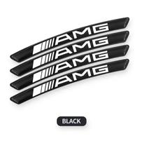 4 vnt. Automobilio ratlankio lipdukai Decals Automobilio stiliaus aksesuarai Mercedes Benz AMG GLE GLC W205 W206 W203 W204 W210 W212 NN7 white