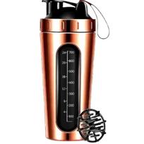 MYBURRGH ® Steel Shaker Bottle for Protein Shake, Gym Bottle For Men Protein Shaker Bottle For Gym Shaker Bottle Leak Proof Bottle -Rose Gold 850 black