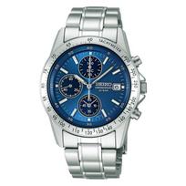 Seiko Selection SBTQ071 Vyriškas kvarcinis chronografo laikrodis, mėlynas ciferblatas blue