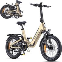 ENGWE L20 3.0 Boost - Foldable Electric Bike - Removable Battery 48V13.5Ah - Range 120km - 20  Tires - 2-hour Recharge - Gold