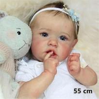 NPK Reborn Dolls 55cm Minkštas vinilas Silikonas Reborn Baby Doll Vonios Mergaitei Žaislai Boneca Vaikams Gimtadienio dovana girl brown