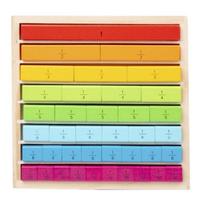 Medinės Montessori mokymo priemonės Matematikos žaislai Spalvotos frakcijos lazdelės Vaikų darželis Ankstyvasis ugdymas Mokymasis Mokomieji žaislai vaikams