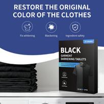 10 vnt. Patobulintos juodos skalbimo tabletės Juodų drabužių spalvos atnaujinimo lakštas Juodi drabužiai Kelnės Skalbimo tabletės Apsaugo nuo blukimo black