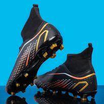 Adult Grass Spikes Ball Spikes Women'S Broken Shoes Sports Shoes Training High-Top Football Shoes Men 35 black