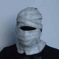 Helovino Siaubo Mumijos Kaukė Viso Veido Galvos Apdangalas Pasirodymo Rekvizitas Juokingas Vakarėlio Kostiumas Latekso Kaukė white bandage gray