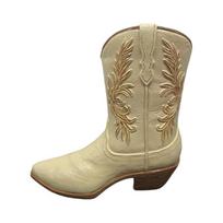 Creative Western Cowboy Boot Vases Flower Pot Farmhouses Resin Cowgirl Planter For Home Decors And Plant Display 1 beige