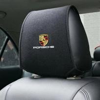 Automobilio galvos atramos apsauga Kvėpuojantis sėdynės užvalkalas Porsche Panamera Spyder Carrera Macan Cayman Cayenne 911 970 981 991 Lipdukas gray