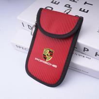 Odinis automobilio raktų dėklas Signalo blokatorius Maišelis Ekranavimo kišenė Porsche Panamera Cayenne Taycan 911 718 Macan Carrera-GT 928 944 968 cgsy30 black