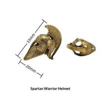 Spartan Helmet Pendant Exquisite Engraved Pattern Antique Finish for DIY Keychain Necklace Gift for Spartan Fans A2 brown