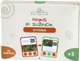 Lavinamosios kortelės ABĖCĖ Rinkis ir sužinok. Gyvūnai