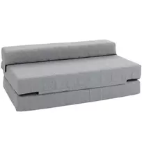 Grindų sofa 2-in-1, sulankstoma sofa lova, skirta 2 asmenims iki 250 kg, pilka