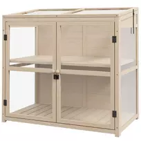 Medinis mini šiltnamis su dvigubomis durimis 103x61x103cm
