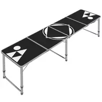Sulankstomas stovyklavimo stalas 240 x 60 cm - juodas