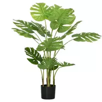 Dirbtinė monstera 120 cm dirbtinis augalas su vazonu ir PE samanomis, apgaulingai tikras, skirtas svetainei, žalias