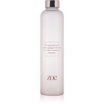 ZOE Quote Glass Bottle stiklinis buteliukas vandeniui spalva Pink 1 vnt.