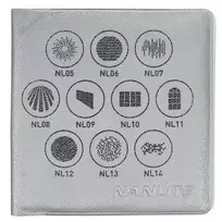 Nanlite Gobo rinkinys 1 - 10 metalinių gobo šablonų, skirtų Forza 60/60B