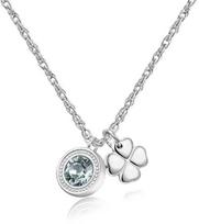 Sagapo Steel pakabukas su kristalu ir keturlapiu dobilu Lucky Light SKT02