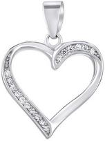 Silvego Sidabrinis Heart pakabukas su skaidriais cirkoniais LPS2091