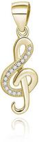 Beneto paauksuotas pakabukas su cirkoniais Treble raktas AGH591-GOLD