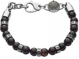 Diesel Vyriška karoliukų apyrankė su plieniniais ornamentais DX1163040