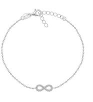Brilio Silver Brilio Sidabrinis Charming sidabrinis apyrankė su cirkoniais Infinity BR42W