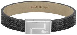 Lacoste Juodas leather bracelet Monogram Leather 2040185