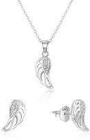 Beneto Sidabrinis jewelry set Angel Wings AGSET64RL (earrings, pakabukas, pendant)