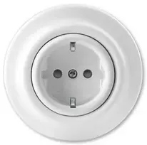ABB Schuko lizdas, blizgiai baltas, 16A, 250V, Decento