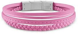 Guess Malibu rožinės odos apyrankė JUMB01345JWSTPIT-U