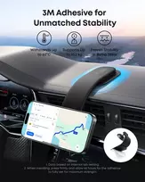 Juodos spalvos automobilio laikiklis su magnetu Anker MagGo prietaisų skydeliui