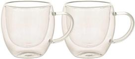 Home4You Dvigubi puodeliai (2 vnt.), po 200 ml, stikliniai, su dviguba sienele