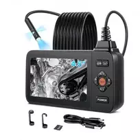 VEVOR Trigubos objektyvo endoskopas su šviesa, 4,5" HD IPS ekranas, 5 m standus kabelis