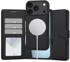Dėklas TECH-PROTECT WALLET MAGSAFE IPHONE 17 PRO / 18 PRO MATTE Juodas