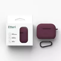 Etteri silikoninis dėklas AirPods Pro 3 tamsios vyšninės spalvos