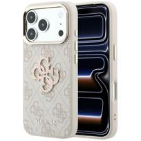 Dėklas Guess 4G & Big Resin Logo skirtas iPhone 18 Pro rožinės spalvos