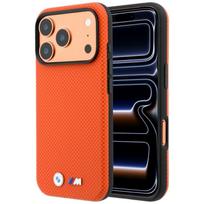 Dėklas BMW M Quadrille Kevlar Metal Logo MagSafe skirtas iPhone 18 Pro Max orange