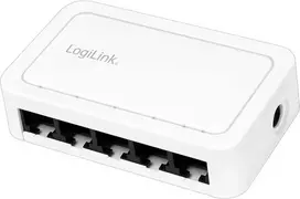 LogiLink tinklo jungiklis 5 RJ45 prievadai Gigabit plastikinis korpusas baltas