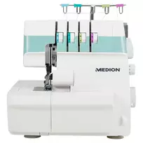 Siuvimo mašina overlok MEDION MD 19169 – elektrinė, 60 W, 4 pakopų sagos kilpa, laisva rankovė, sukamasis valdymas