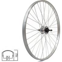 Galinis ratas 28/29" // V-Brake, 36H, Shimano Nexus Inter 3-speed, veržlės, viengubas, aliuminis (sidabrinis)