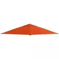 Pakaitinis pavėsinės stogas, apsaugantis nuo saulės, pavėsinės danga iš poliesterio, oranžinė, 2,98 x 2,95 m