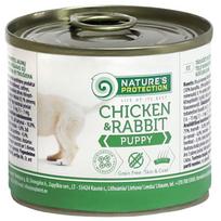 NATURE'S PROTECTION PUPPY CHICKEN&RABBIT KONSERVUOTAS PAŠARAS ŠUNIMS 200g