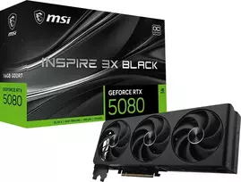 MSI GeForce RTX 5080 16G INSPIRE 3X OC BLACK vaizdo plokštė