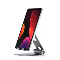 „Satechi R1 Aluminum Hinge Holder Foldable Stand“ – sulankstomas aliuminis laikiklis, skirtas „MacBook“ ir „iPad“ (kosminės pilkos spalvos)