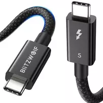 „BlitzWolf BW-HDC8“ 240 W USB-C į USB-C kabelis, 1,5 m (juodas)