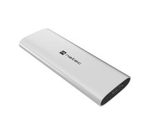 Natec | Rhino M.2 NVME Lite USB-C External, Gen 2 Steel Arctic Silver | Solid-state drive interface NVMe