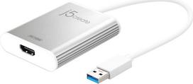 Adapteris j5create JUA354 USB Type-A Male (vyriška), HDMI Female (moteriška), sidabro sp.